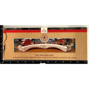 1991 HALLMARK KEEPSAKE ORNAMENT XPR9734 TRAIN TRESTLE DISPLAY STAND CLAUSE & CO.